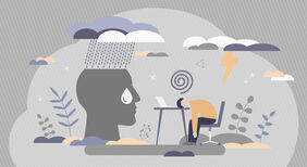 Boreout Illustration - Temporärbüro flexMedics